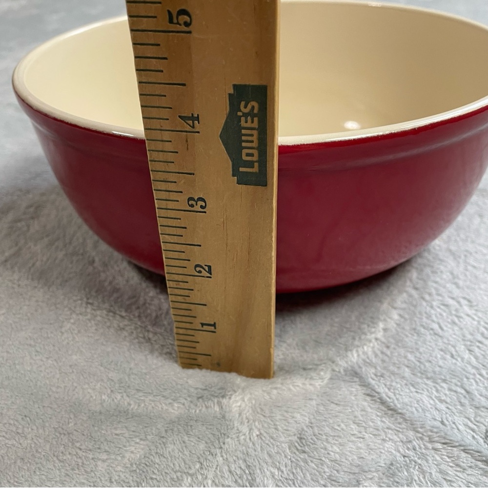 Le Creuset Sauce Pan Enameled Cast Iron #22 Hollow Handle Red - Picture 6 of 8